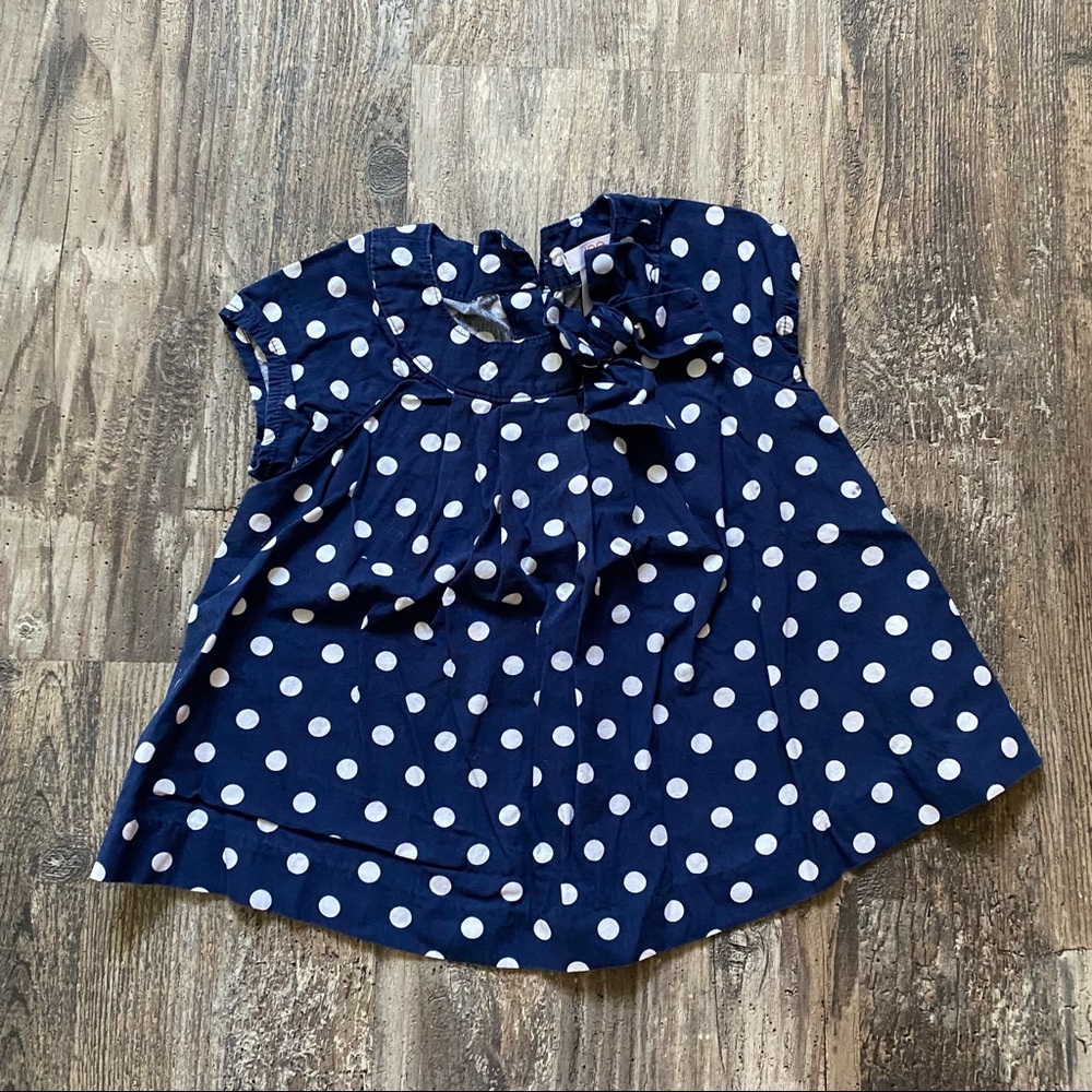 ❌SOLD❌ 18-24M Joe Fresh polka dots short sleeve top GUC